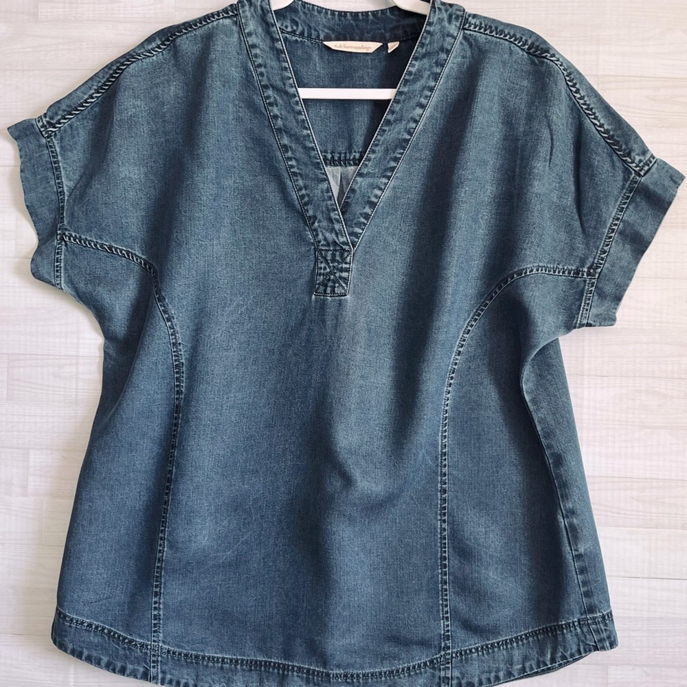 Soft Surroundings Trade Wind Chambray Tunic PL